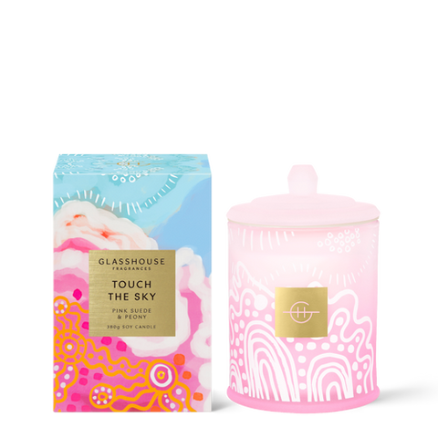 Glasshouse Fragrances Touch the Sky Pink Suede & Peony 380g