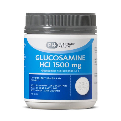 PHarmacy health GLUCOSAMINE HCI 1500MG 200 TABLETS
