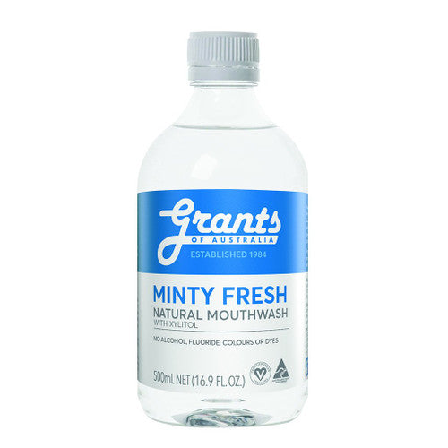 Grants of Australia Minty Fresh Xylitol Natural Mouthwash 500ml