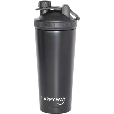 HAPPY WAY Insulated Stainless Steel Shaker Black