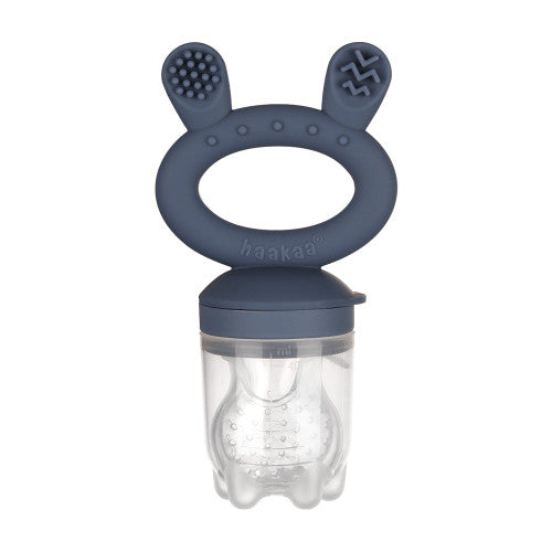 Haakaa Fresh Food Feeder & Cover - Steel Blue