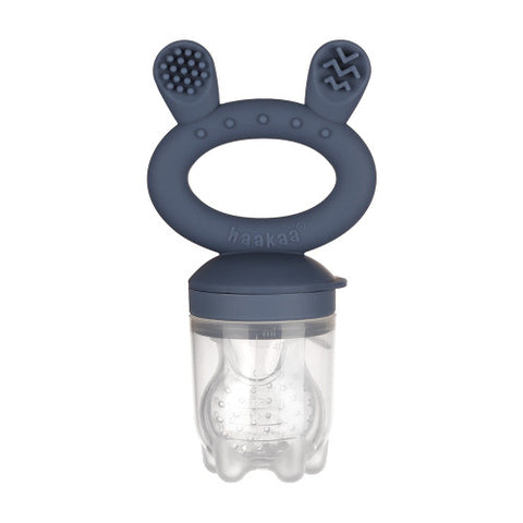 Haakaa Fresh Food Feeder & Cover - Steel Blue