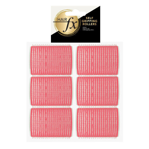 Dateline Hair FX Self Gripping 44mm Pink Velcro Rollers 6pk