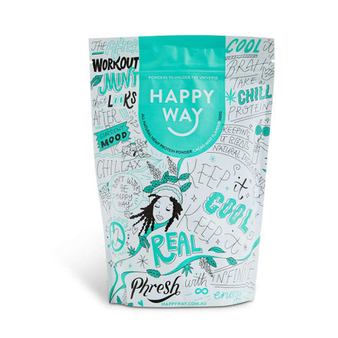 Happy Way Cacao Mint Hemp Vegan Protein Powder