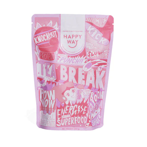 HAPPY WAY Whey Protein Powder Taro Milk Boba Tea 500g