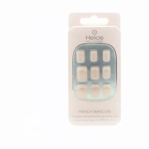 Helios French Manicure Medium Pink 24 Pack