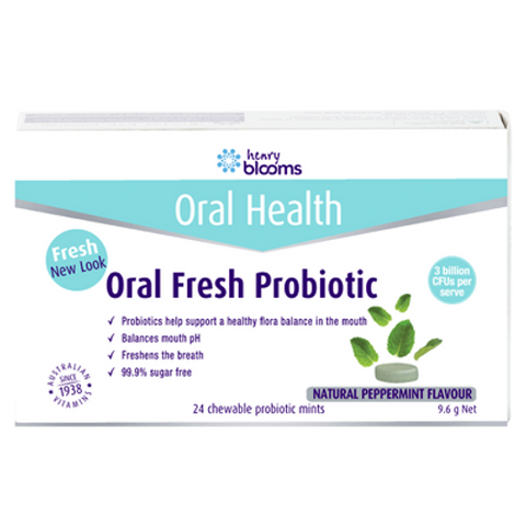 Henry Blooms Oral Fresh Probiotic Mints 24 Chewable Mints
