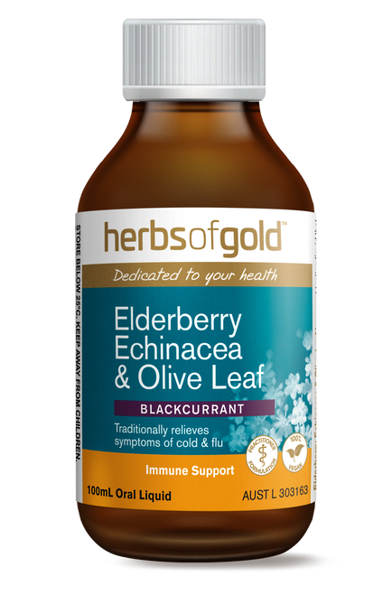 Herbs of Gold Elderberry Echinacea & Olive Leaf 100ml