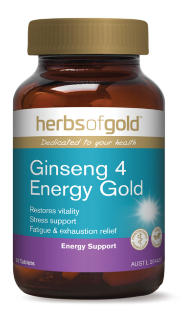 Herbs of Gold Ginseng 4 Energy Gold 60 Tablets