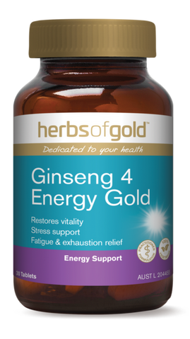 Herbs of Gold Ginseng 4 Energy Gold 60 Tablets