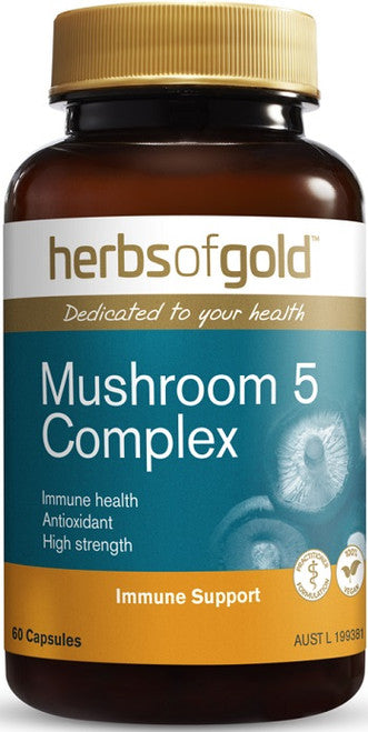 Herbs of Gold Mushroom 5 Complex 60 Capsules