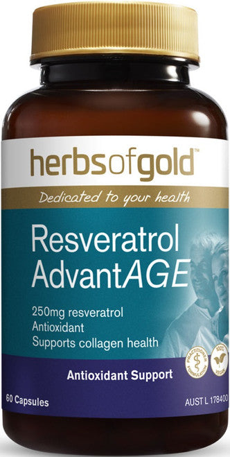 Herbs of Gold Resveratrol AdvantAGE 60 Capsules