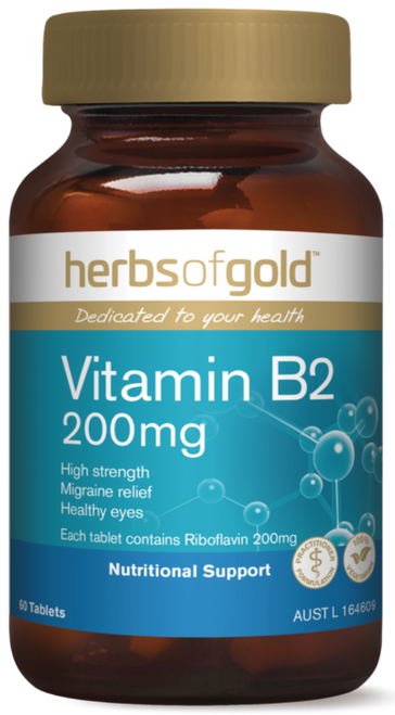 Herbs of Gold Vitamin B2 200mg 60 Tablets