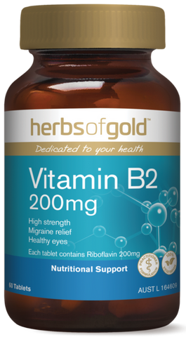 Herbs of Gold Vitamin B2 200mg 60 Tablets