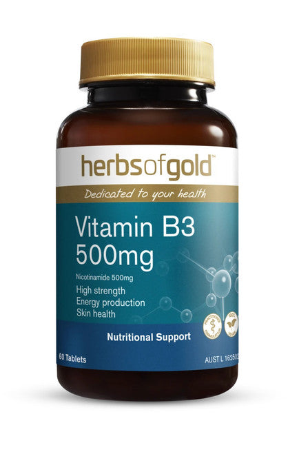 Herbs of Gold Vitamin B3 500mg 50 Tablets