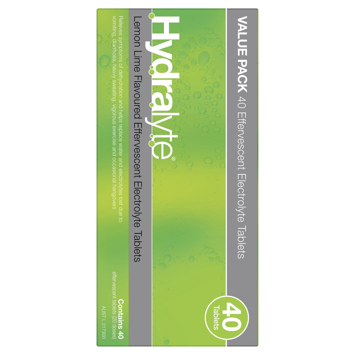 Hydralyte Effervescent Electrolyte Tablets Lemon Lime 20 Tablets