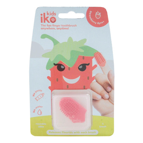 iko Kids Finger Toothbrush Strawberry