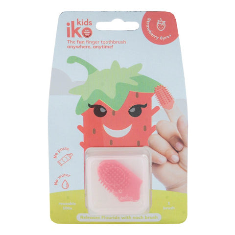 iko Kids Finger Toothbrush Strawberry