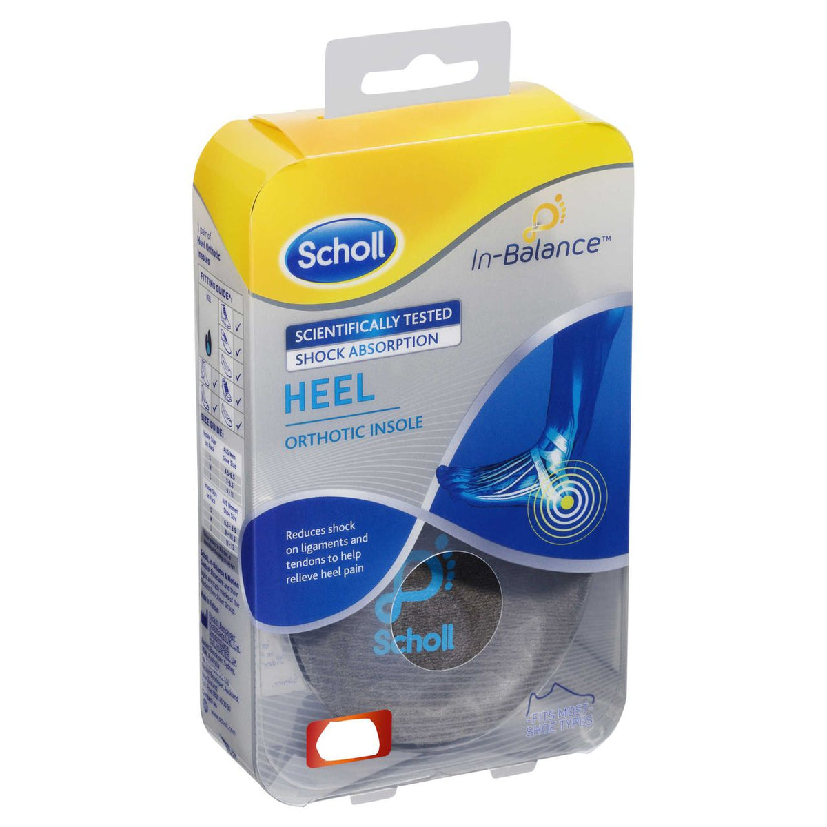 Scholl In Balance Heel and Ankle Orthotic Insole Large