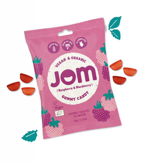 JOM Organic Candy Raspberry and Blackberry 70g