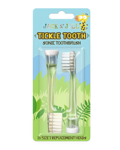 Jack N' Jill Tickle Tooth Sonic Toothbrush Replacement Heads 2 Pack
