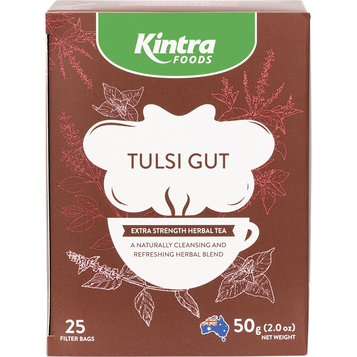 KINTRA FOODS Herbal Tea Bags Tulsi Gut 25