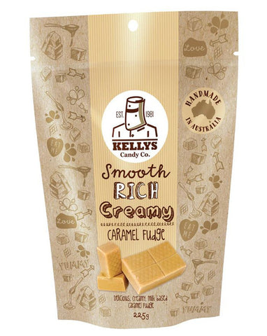 Kelly's Candy Co Pouch Caramel Fudge 225g