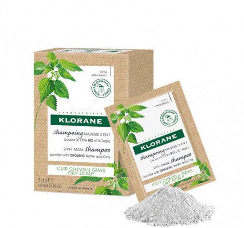 Klorane Purifying Treatment Mask Powder with Organic Nettle & Clay 8 Pack