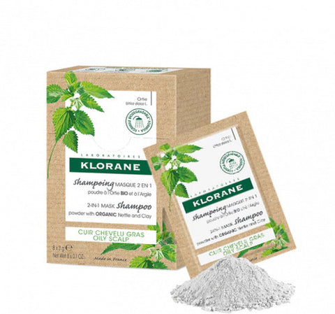 Klorane Purifying Treatment Mask Powder with Organic Nettle & Clay 8 Pack