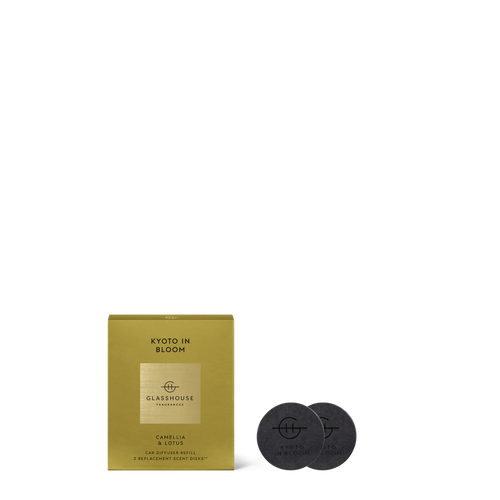 Glasshouse Fragrances 2 Replacement Car Diffuser Scent Disks - Kyoto in Bloom