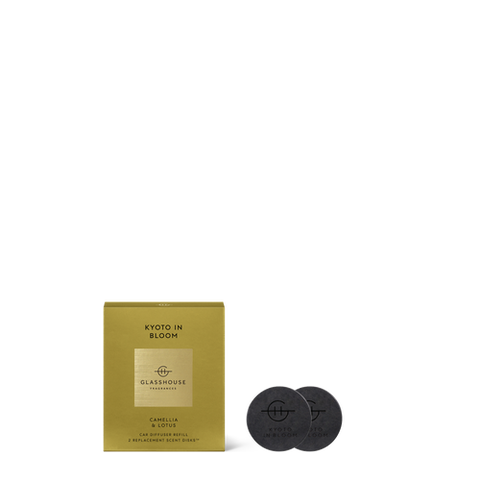 Glasshouse Fragrances 2 Replacement Car Diffuser Scent Disks - Kyoto in Bloom