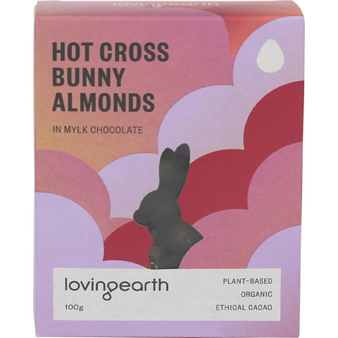 Loving Earth Hot Cross Bunny Almonds Mylk Chocolate 100g