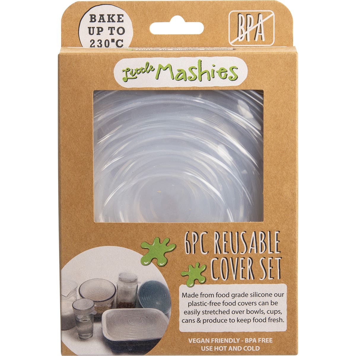 LITTLE MASHIES Reusable Bowl Cover Set Pack Of 6