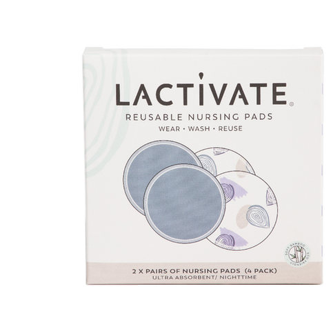 Lactivate Reusable Night Nursing Pads 4 Pack