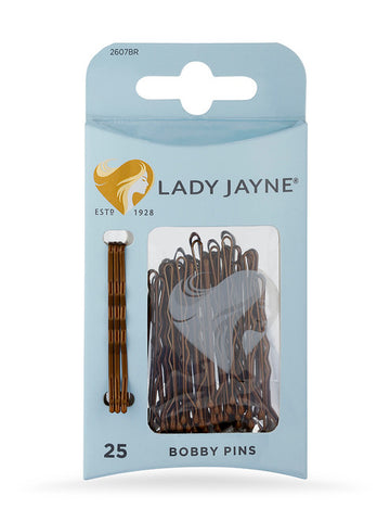Lady Jayne Bobby Pins 25 Pack 2607BR Brown