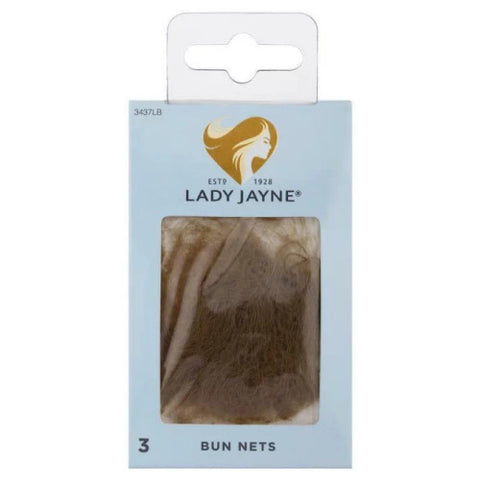 Lady Jayne Bun Nets 3 Pack 3437LB Light Brown