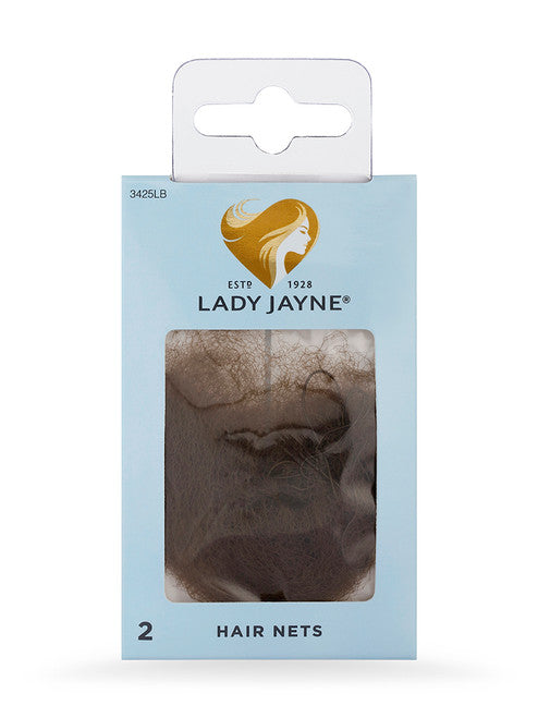 Lady Jayne Hair Nets 2 Pack 3525LB Light Brown