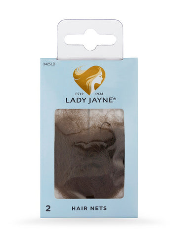 Lady Jayne Hair Nets 2 Pack 3525LB Light Brown