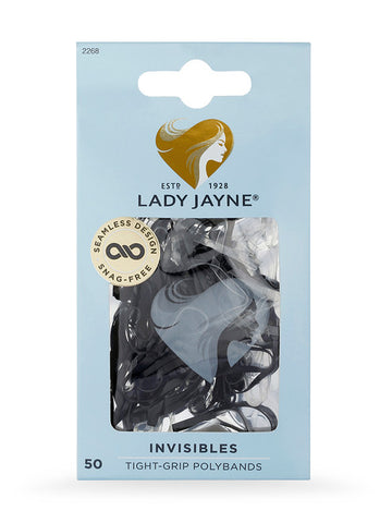 Lady Jayne Invisibles Polybands 2268 Black 50 Pack