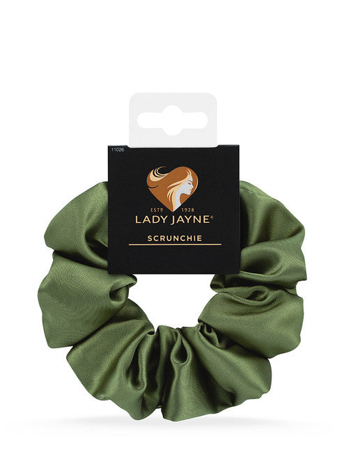 Lady Jayne Satin Scrunchie 11026 Olive Green