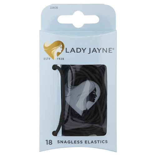 Lady Jayne Snagless Elastics 2280B 18 Pack Black