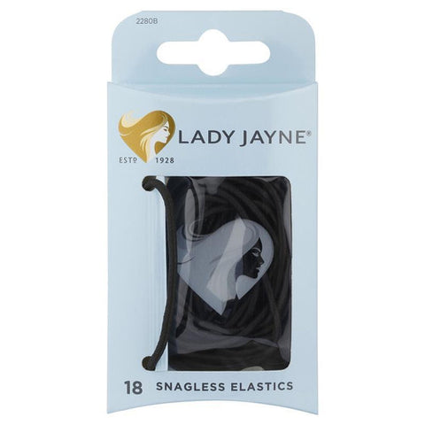 Lady Jayne Snagless Elastics 2280B 18 Pack Black