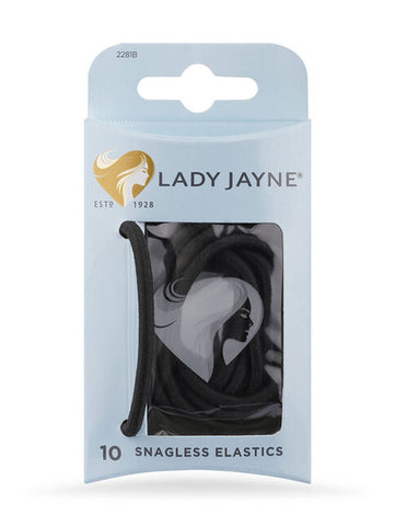 Lady Jayne Snagless Thick Elastics 2281B 10 Pack Black