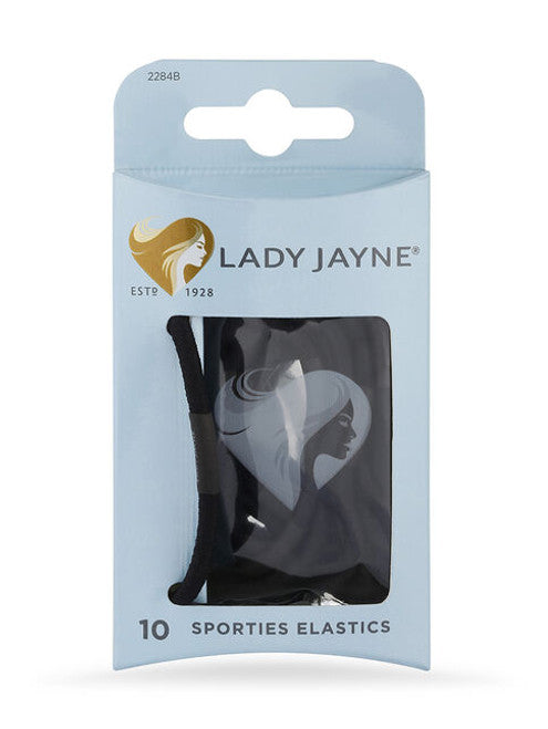 Lady Jayne Sporties Elastics 2284B 10 Pack Black