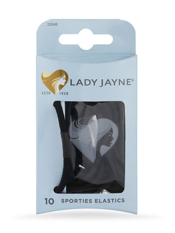 Lady Jayne Sporties Elastics 2284B 10 Pack Black