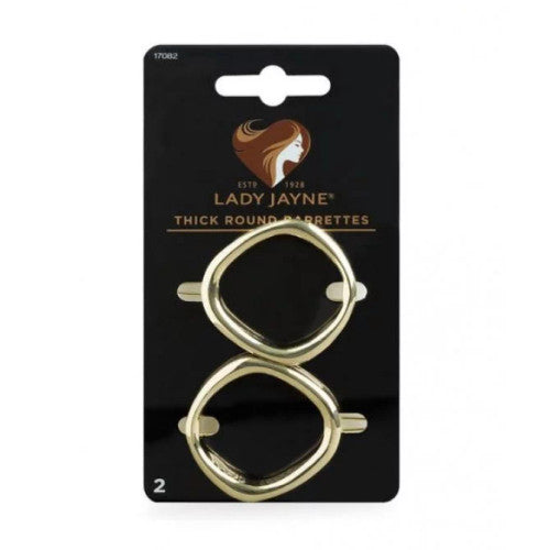 Lady Jayne Thick Round Barrettes 17082 2 Pack