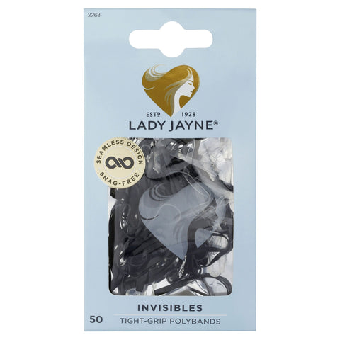 Lady Jayne Black Snagless Elastics - Pack18