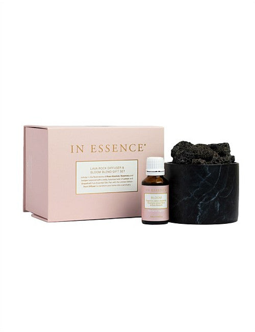 In Essence Lava Rock Diffuser & Bloom Blend Gift Set