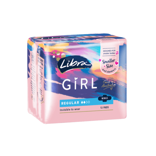 Libra Girl Regular Pads with Wings 12 Pack