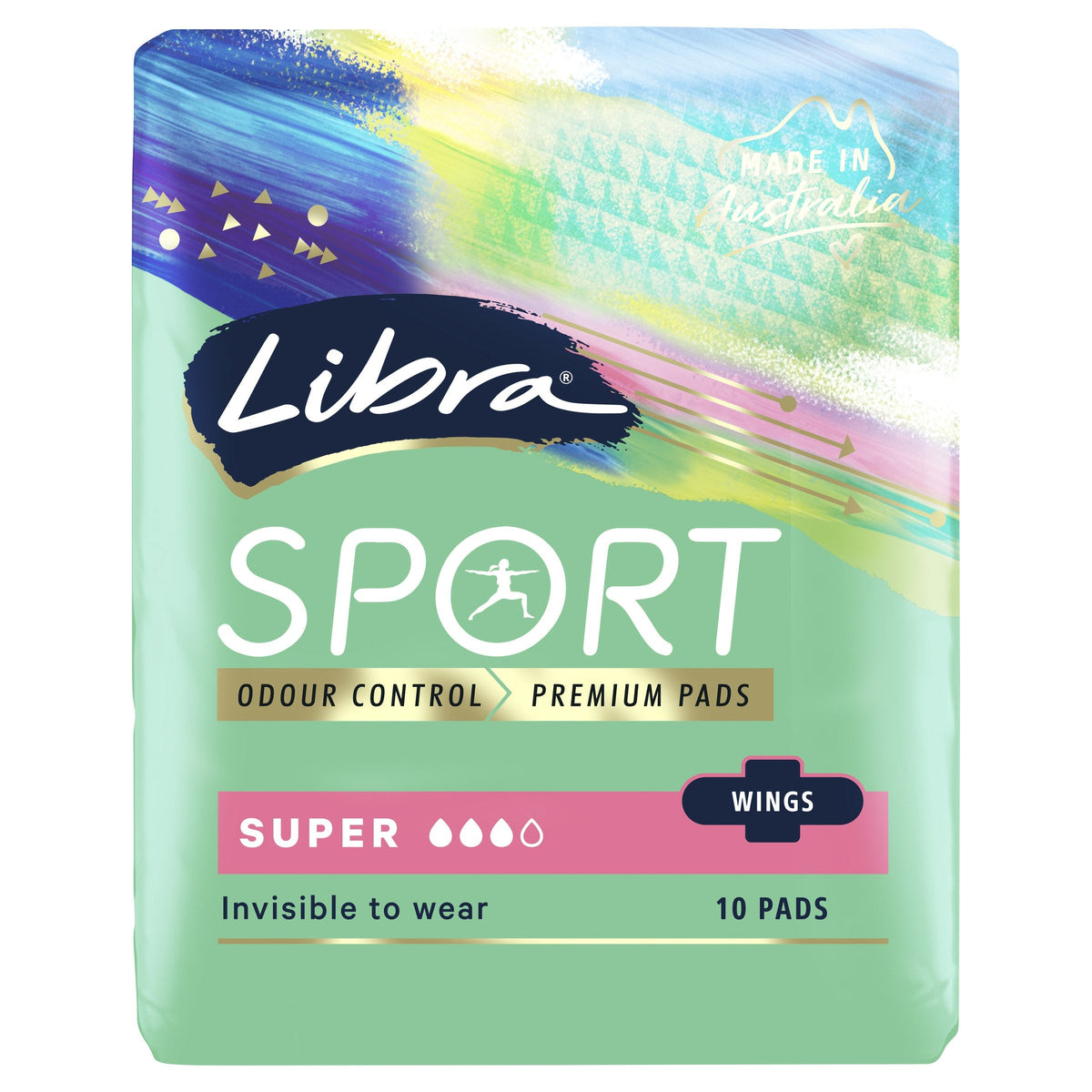 Libra Invisible Sport Wing Super 10 Pack